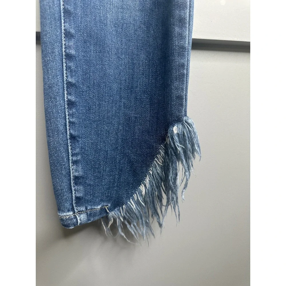 Judy Blue Distressed Skinny‎ Jeans Frayed Hem Women's Size 11/30